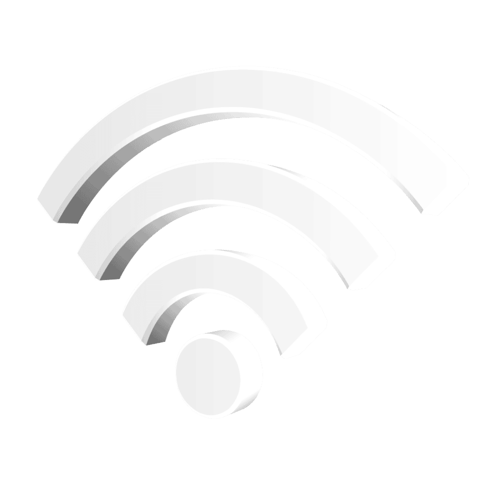 A WiFi symbol. Reflective of Fusion Fibre Group's offer of Ultrafast Broadband. Powered by Full Fibre Heroes, City Fibre, Freedom Fibre, BT, MS3 and our own network.